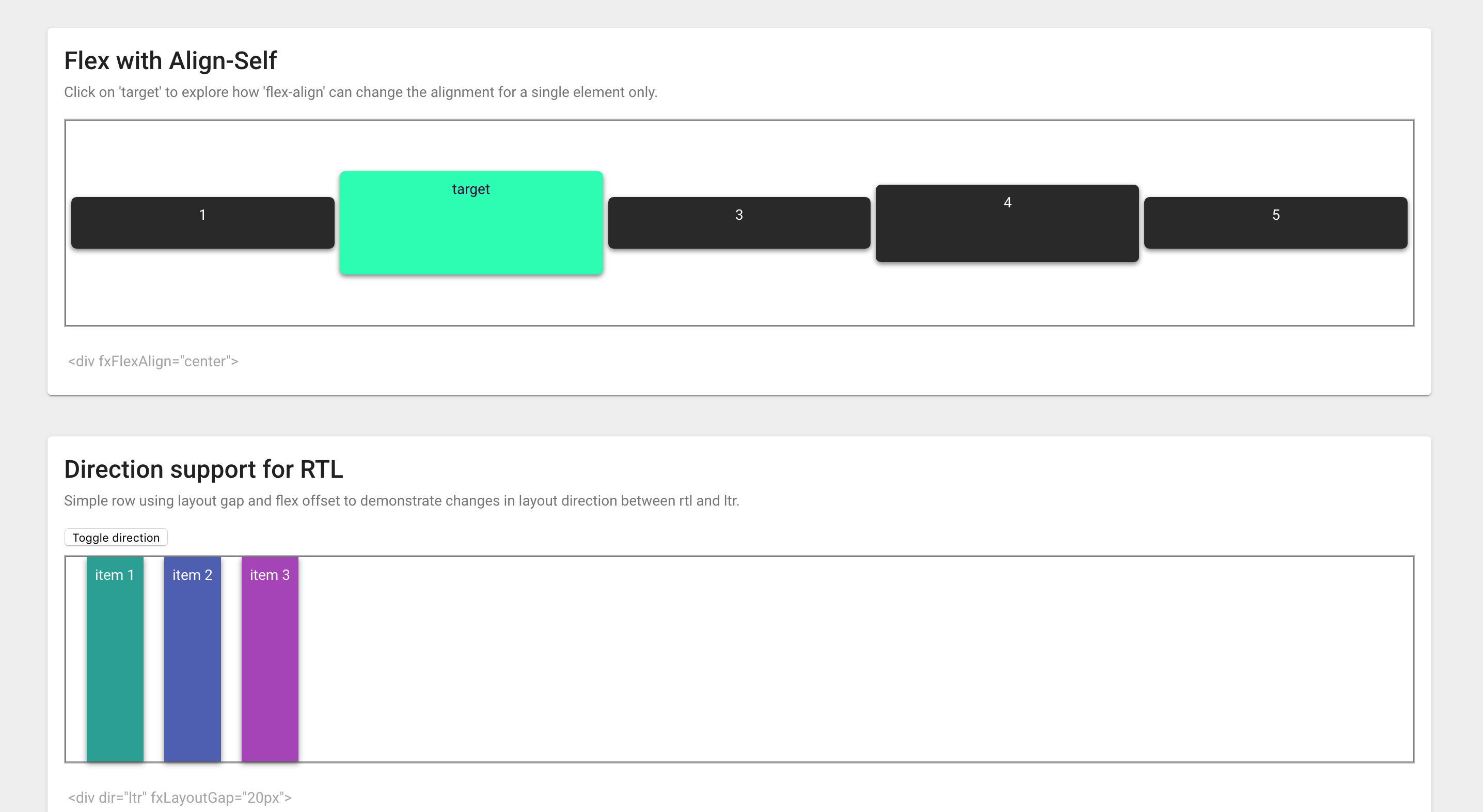 Angular Flex Layout Example Stackblitz