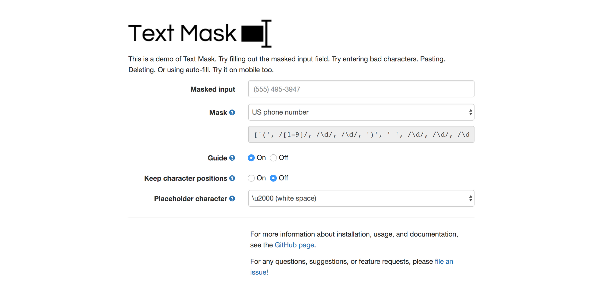 Text Mask - Angular