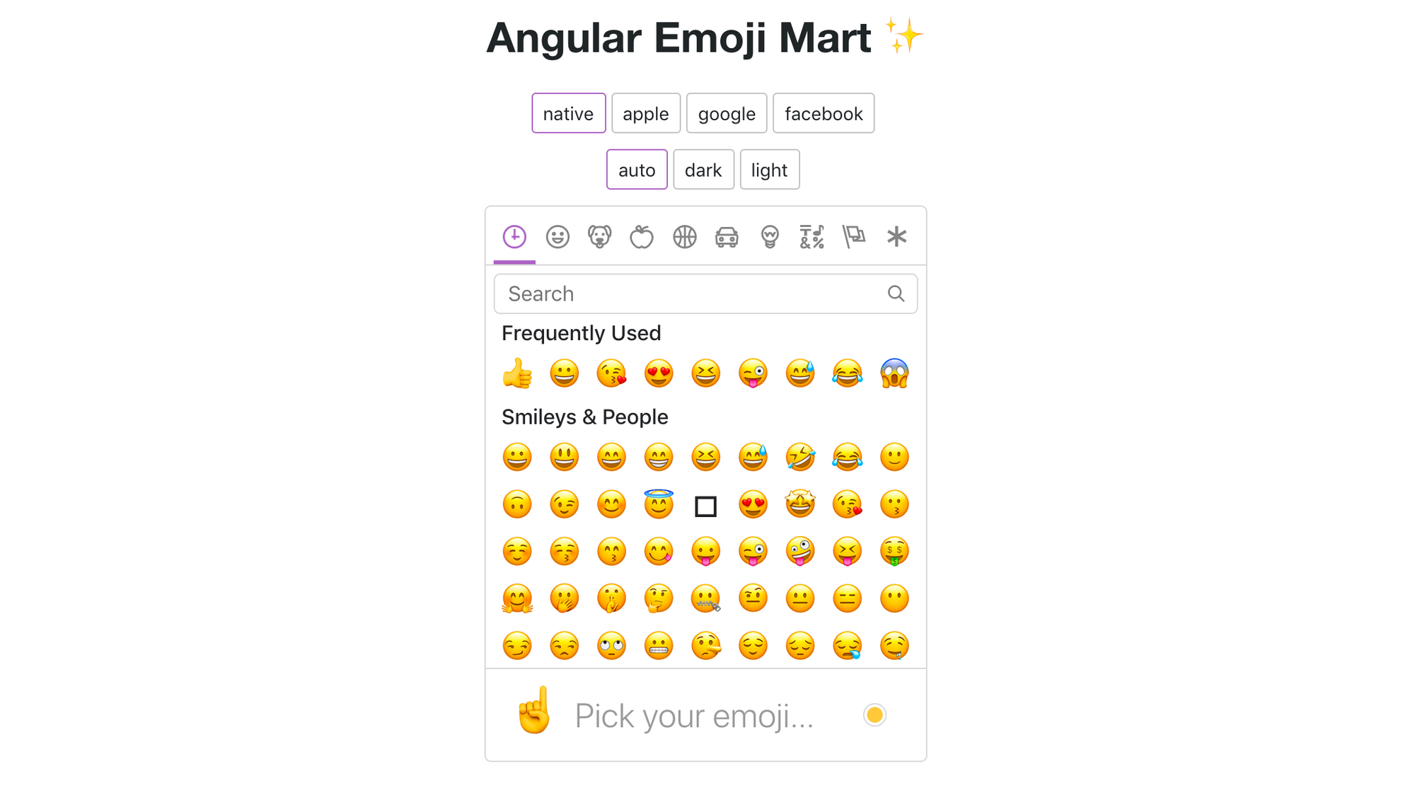ngx-emoji-mart - Angular